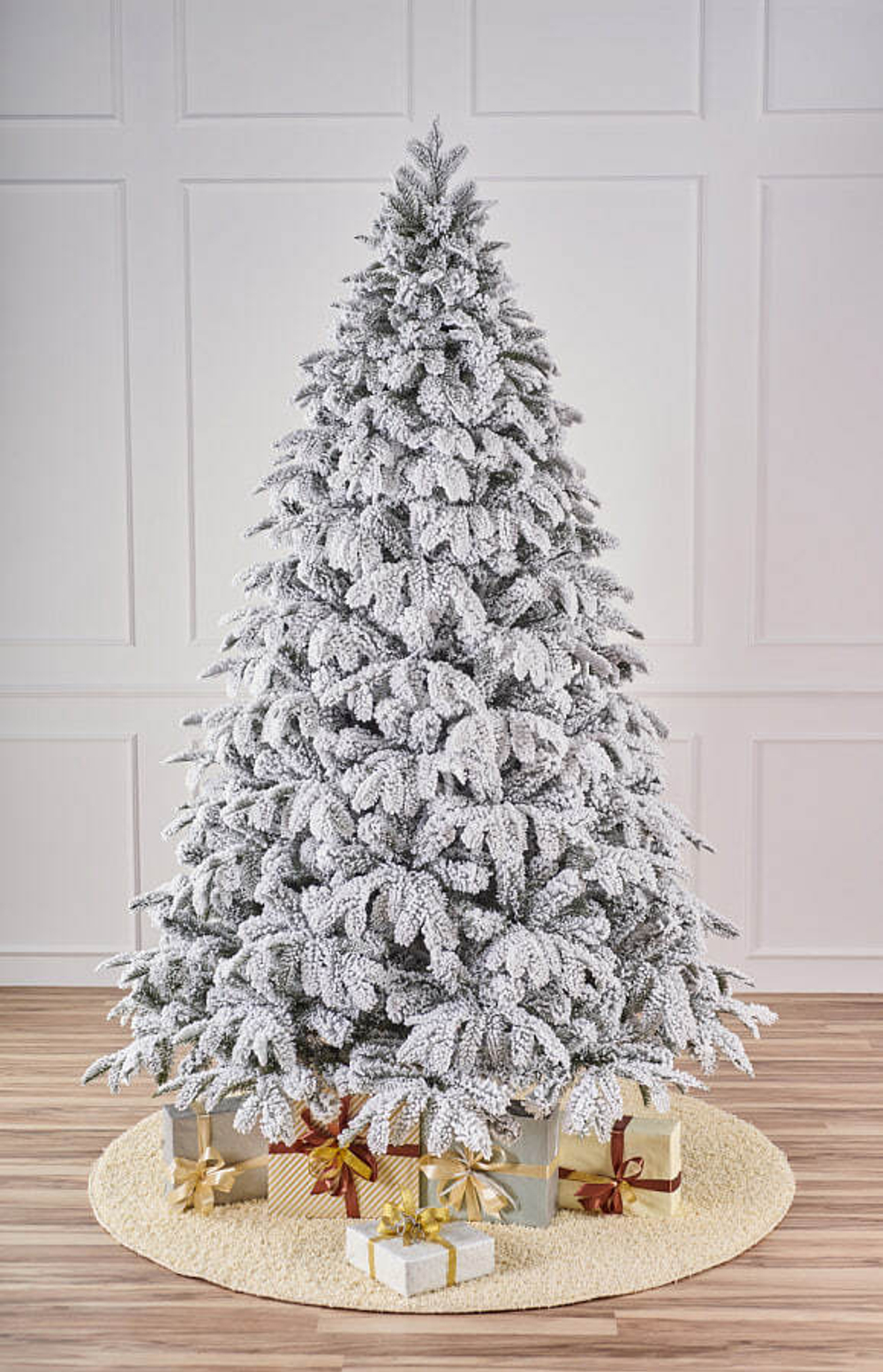 Ель искусственная заснеженная Альпийская 1,8 м ПРЕМИУМ подставка металл Литые ветки+Пленка ПВХ МаксК