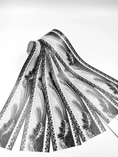 Бордюр для обоев бумажный 6 см окантовка лента черный