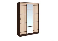 Шкаф-купе трехдверный Сакура, венге/лоредо