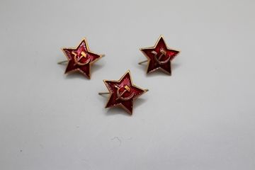 Звезда на гол\уб мет. СА 23 мм красная