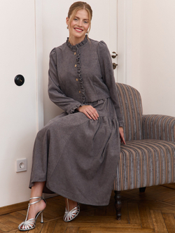 Юбка бохо вельветовая миди