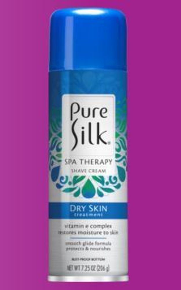 Pure Silk Крем-пена для бритья Dry Skin Therapy, для сухой кожи, 206 гр