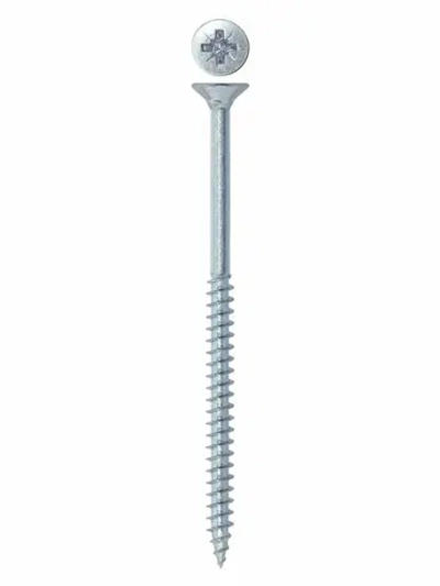Саморез Pz 5,0х100 (30 шт) универсальный острый белый цинк