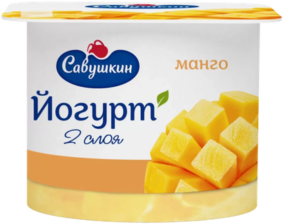 Йогурт 120г Манго двухслойный 2%