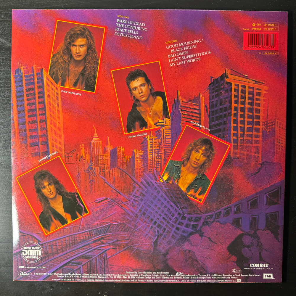 Megadeth ‎– Peace Sells... But Who's Buying? (Европа 1986г.)