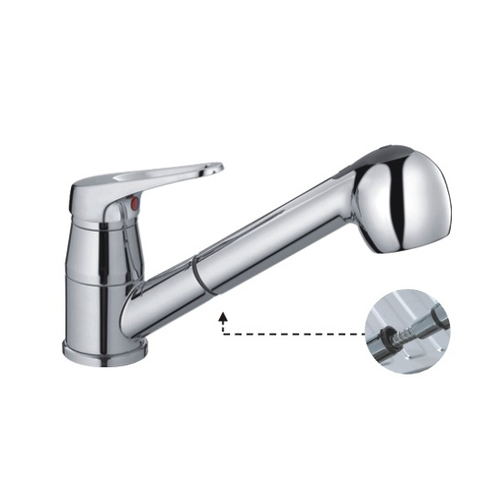 Смеситель для кухни душ 35к HB6013 HAIBA выдвижная лейка,с/отв  п/шпильку