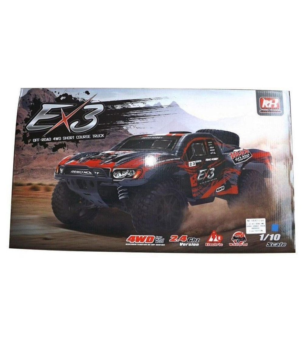 Радиоуправляемый шорт-корс Remo Hobby EX3 (красный) 4WD 2.4G 1/10 RTR