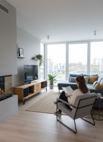 Тумба под телевизор, 220х42х55, Флеверс, напольная, массив дуба, MAKOSA