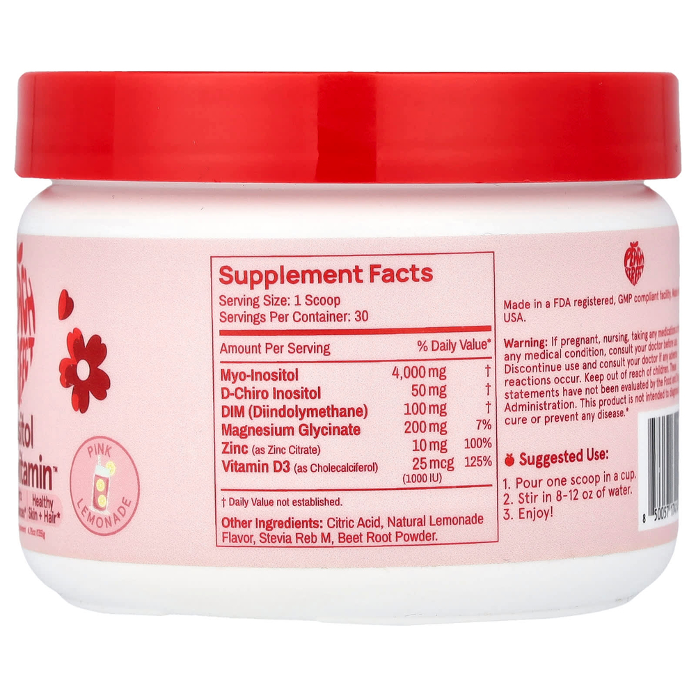 Peach Perfect, Inositol Multivitamin™, со вкусом розового лимонада, 135 г (4,75 унции)
