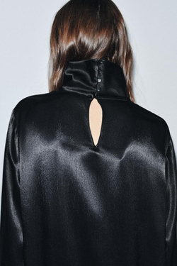 ZARA ДЛИННАЯ АСИММЕТРИЧНАЯ БЛУЗА — ZW COLLECTION, ЧЕРНЫЙ