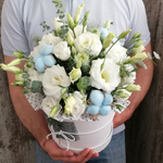 Букет из эустом «Лазурные небеса»