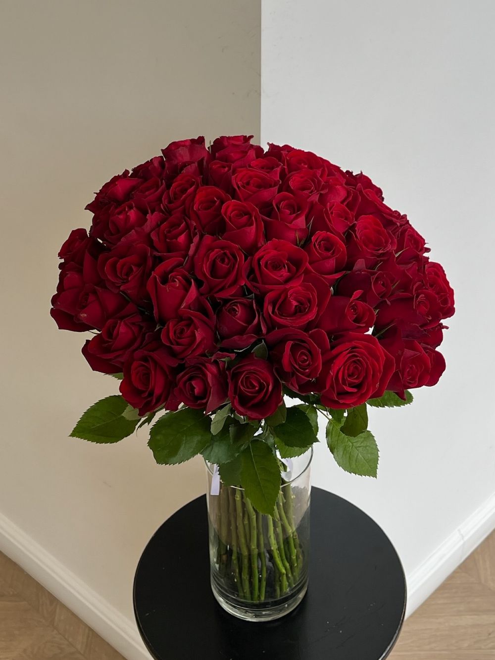 Букет из красной розы (50см) 51 шт под ленту