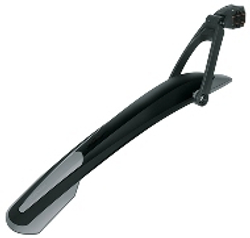 Крыло заднее 26-27.5" X-BLADEII , крепеж б/съемный в шток вилки, 2х-комп. пластик, серо-черн.