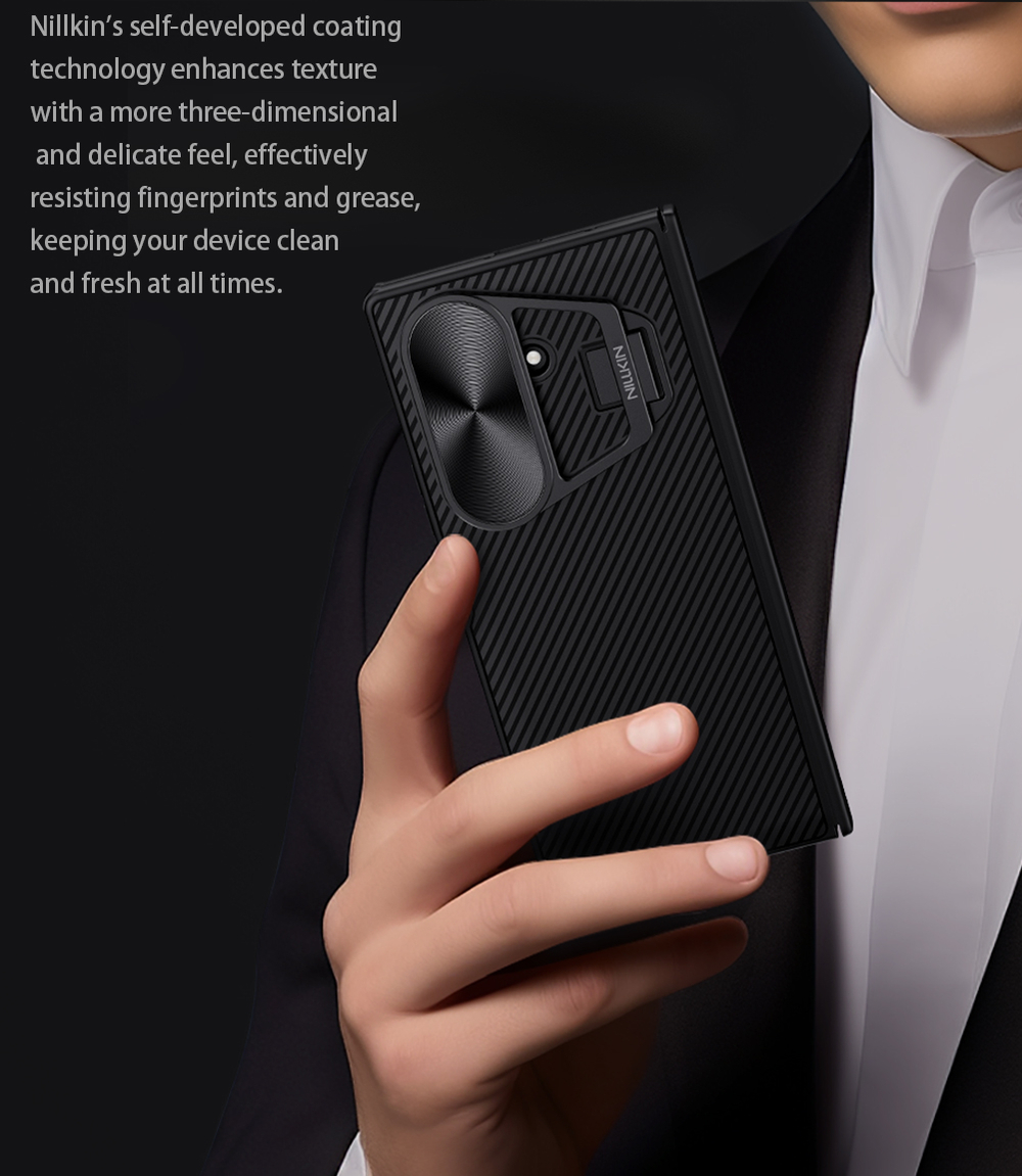 Чехол с MagSafe на Samsung Galaxy Fold 7, серия CamShield Prop Magnetic (версия с металлической откидной крышкой) от Nillkin