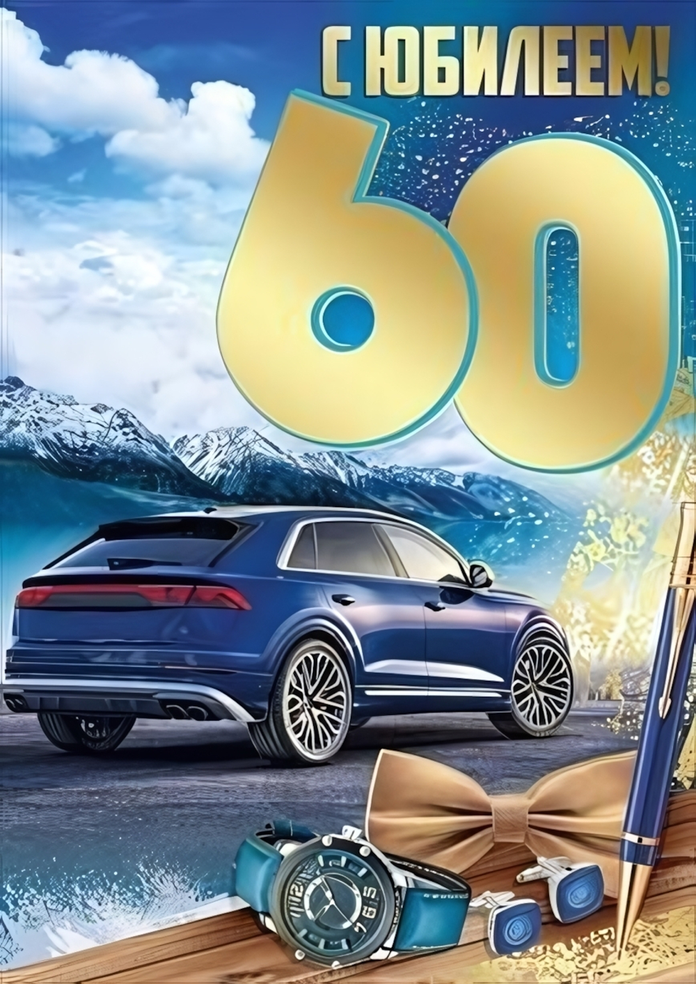 Открытка А4 "С Юбилеем! 60 лет" 30000463