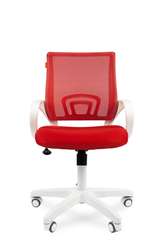 Офисное кресло Chairman    696    Россия    белый пластик TW-19/TW-69  красный