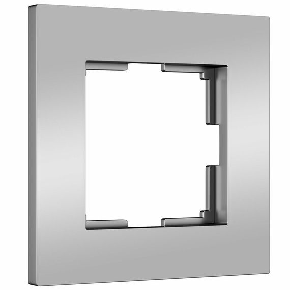 Рамка Werkel Slab 1 постовая серебро матовая 38370