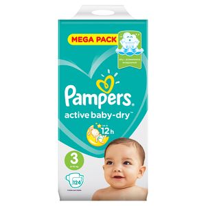 ПОДГУЗНИКИ PAMPERS ACTIVE BABY DRY 3 6-10КГ 124ШТ
