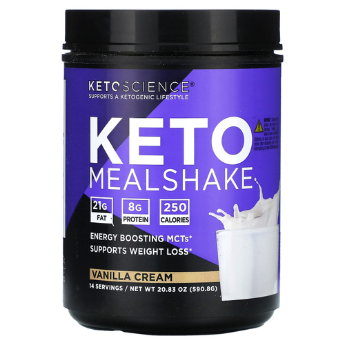Keto Science, кетодиета, ванильный крем, 590,8 г (20,83 унции)