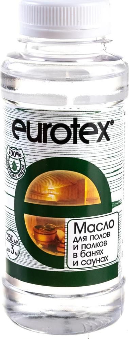 Масло для полов и полков в банях и саунах Eurotex 0.8 л
