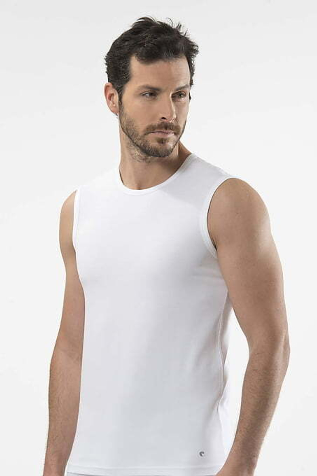 Футболка мужская с круглым вырезом без рукавов