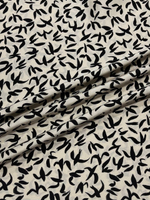 Шелк чесуча Loro Piana х Tom Ford молочный с птицами