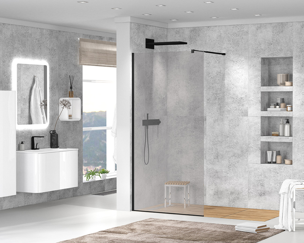 Душевая перегородка Cezares LIBERTA-L-1-120-GR-NERO