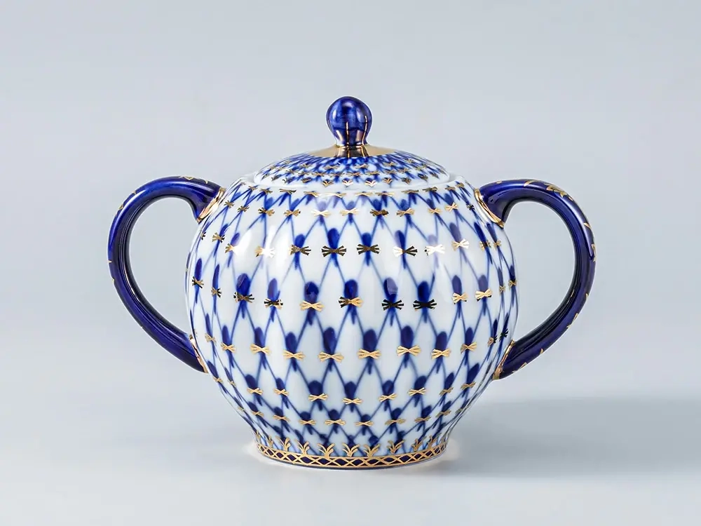 Сахарница Тюльпан Кобальтовая сетка арт. 80.00234.00.1