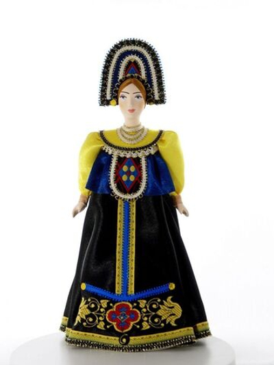 Кукла коллекционная Потешного промысла в Девичьем традиционном костюме.