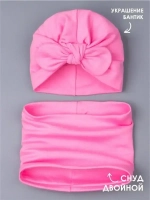 Чалма осенняя для девочки и снуд