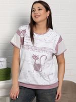 Блуза Алтея (белая/роза) Б15367-20М LT Collection