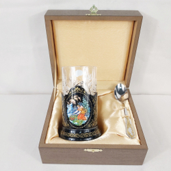 Чайный набор "Двенадцать месяцев" (Ручная роспись Палех)