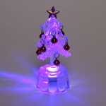 Сувенир с подсветкой «Морозная ёлочка» 7,5*2 см , красный