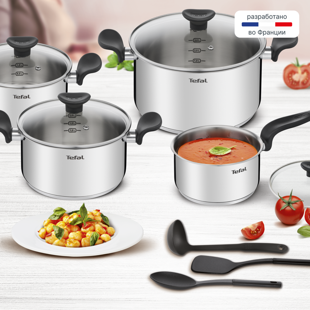 Набор посуды Tefal PRIMARY 11 предметов 16/18/20/24 см E308SB74