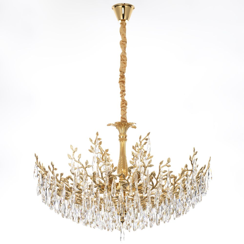 Citilux RITZ CL310122 Люстра хрустальная подвесная Золото