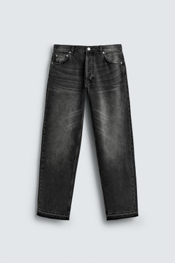 ZARA ДЖИНСЫ STRAIGHT FIT, УГОЛЬНЫЙ