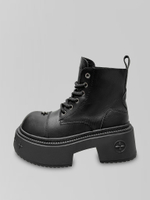 Ботинки FE41 однотонные на высокой подошве с узорами