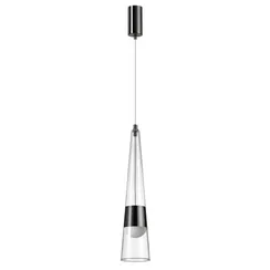 5044/12L L-VISION ODL24 000 глянц.темн.хром/прозрачный/металл/стекло Подвес LED 12W 3000K 1334Лм LUMP