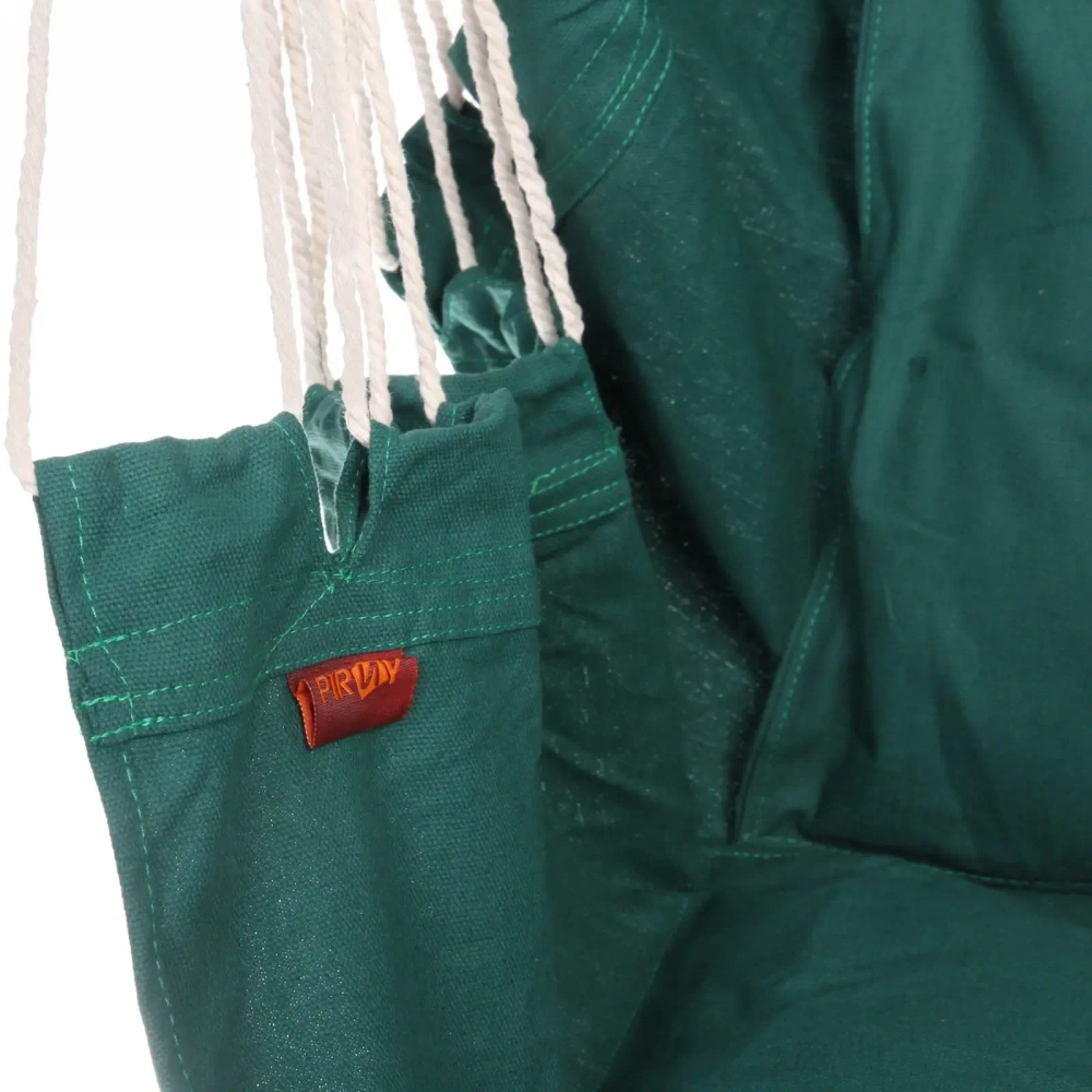 Гамак-кресло «Колористик» 100*130 см сидячий, х\б с подушками, цвет зелёный