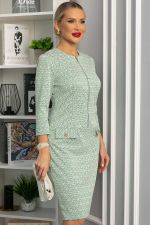 Платье Леди Мери НЬЮ (бежево-салатовое) П13667-19М LT Collection