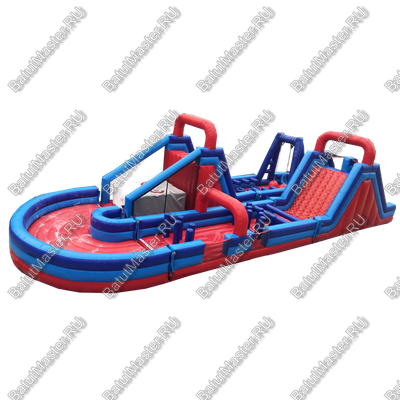 Надувная спортивная полоса препятствий "Веселое испытание" 13,1*8,6*5,8 м