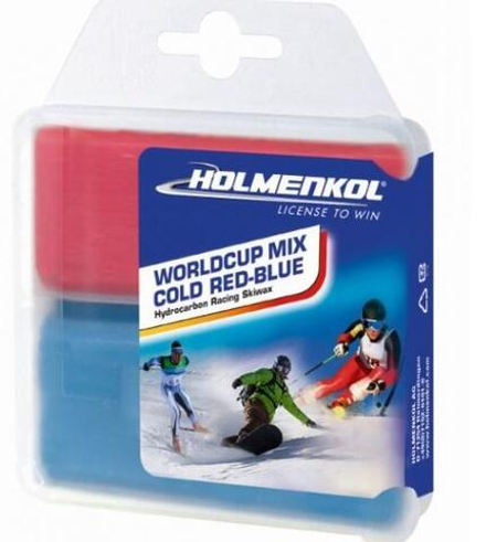 Парафин HOLMENKOL WORLDCUP MIX COLD RED-BLUE, 2*35 г арт. 24127