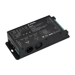 INTELLIGENT ARLIGHT Декодер SMART-DMX512-104-83-RDM-SUF (12-48V, 4x8A, XLR3/RJ45) (IARL, IP20 Металл, 5 лет) 023823(1)