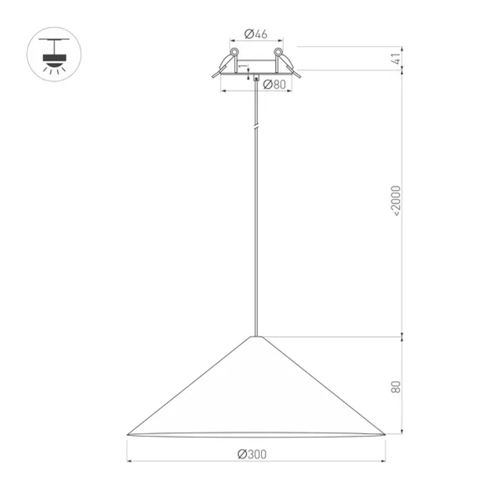 Светильник SP-MAKOTO-R300-10W Warm3000 (WH, 36 deg, 230V, TRIAC) (Arlight, IP20 Металл, 3 года) 057217