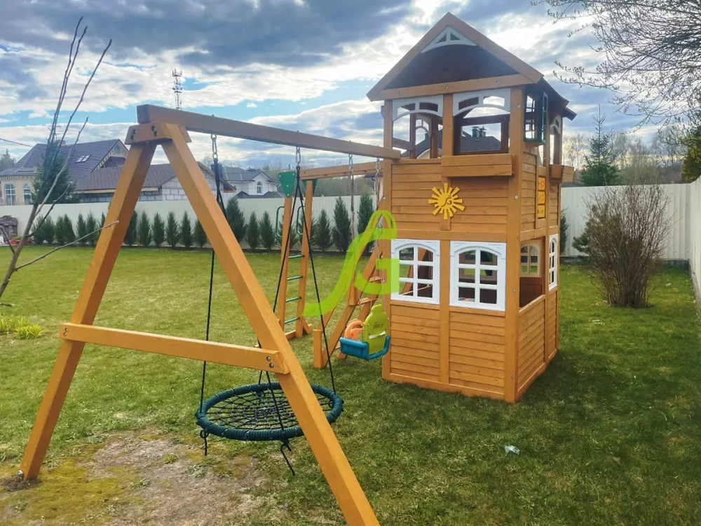 Детская площадка Клубный домик 2 с рукоходом Luxe