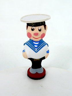 Кукла-потешка сувенирная фарфоровая. Морячок.