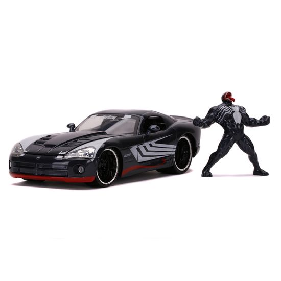 Набор Hollywood Rides Машинка с Фигуркой 2.75" 1:24 2008 Dodge Viper SRT10 W/Venom Figure (Marvel) 31750