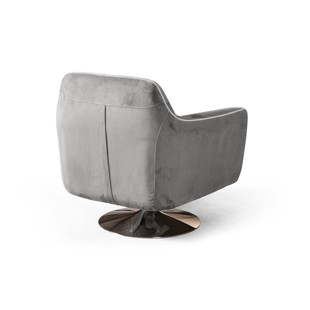 Кресло Marco, искусственная замша Breeze silver