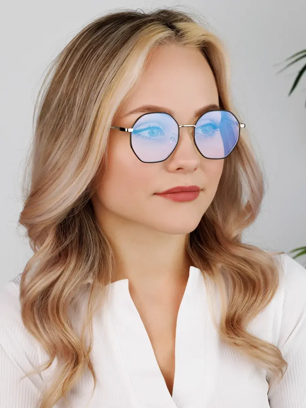 Очки для компьютера имиджевые защитные прозрачные нулевки