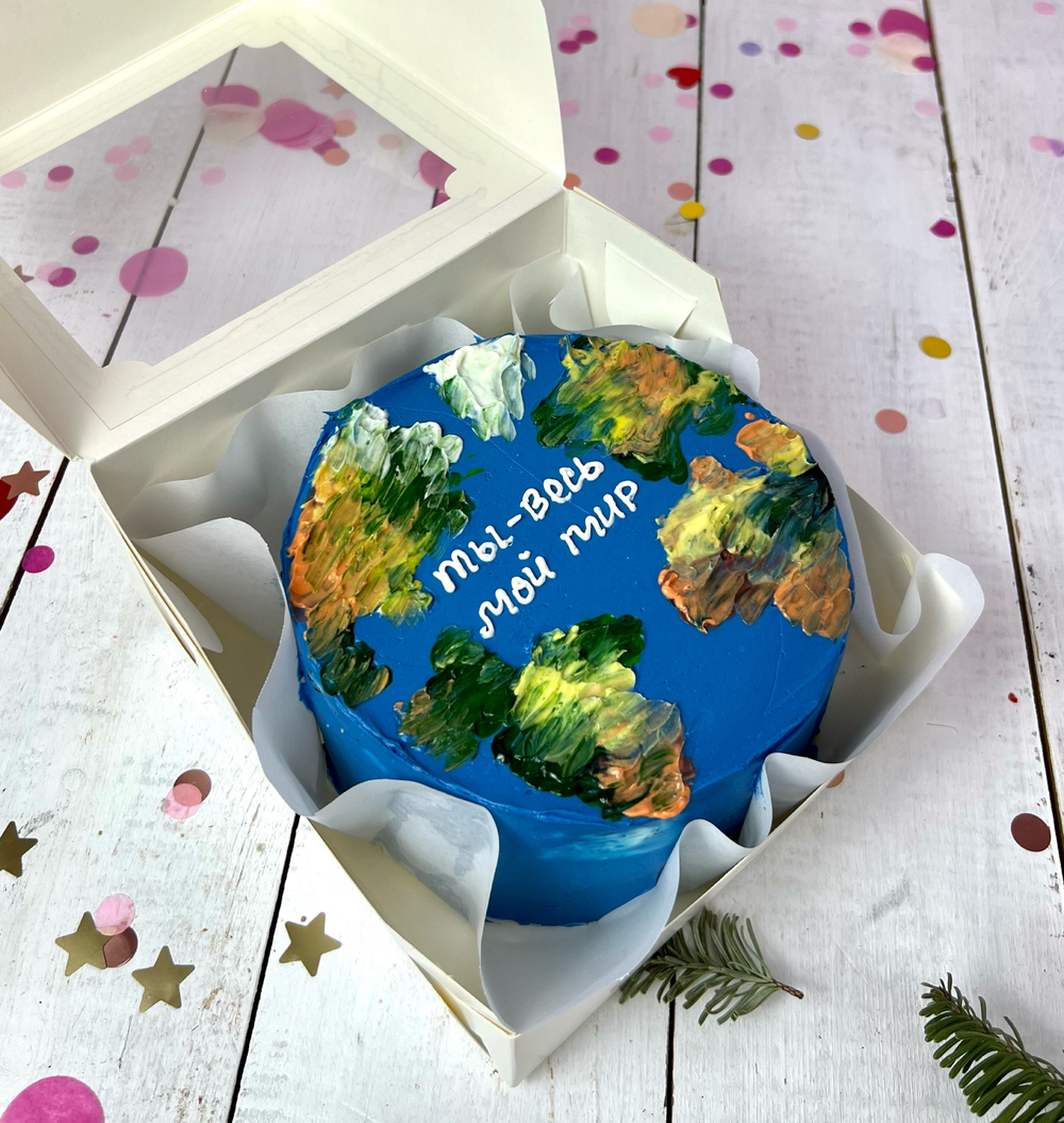 Бенто торт для любого повода  «Ты – весь мой мир»